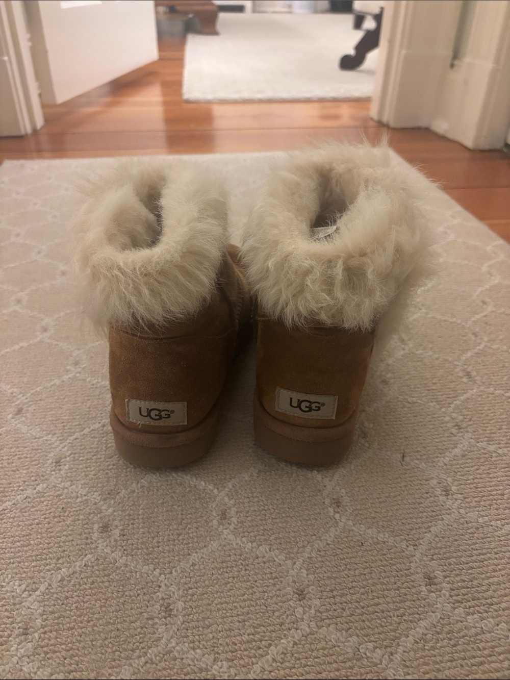 UGG Chestnut Mini Shearling Cuff Boots
